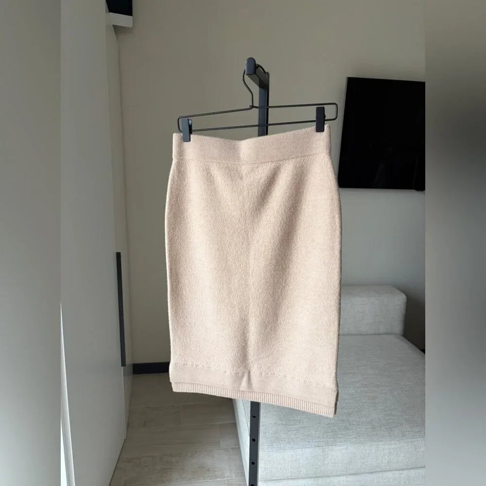 Club Monaco Tan Knit Skirt